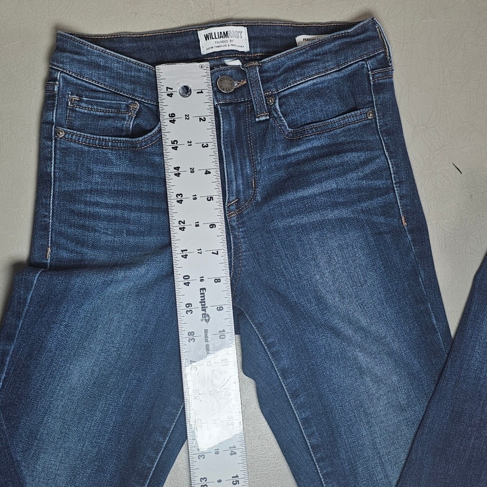 William Rast Perfect Skinny Jeans Womens 25 Dark Wash Stretch Denim Mid Rise - Picture 4 of 12